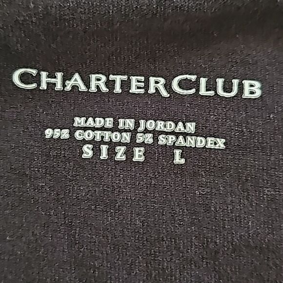 2/$15 Charter Club Women Super Soft Cotton Blend V-Neck Lace T-Shirt Top L - Picture 5 of 7